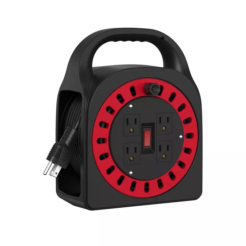 4 розеткаға арналған пластик шнур орамы 50 фут 4 розеткаға арналған пластик шнур орамы 50 фут